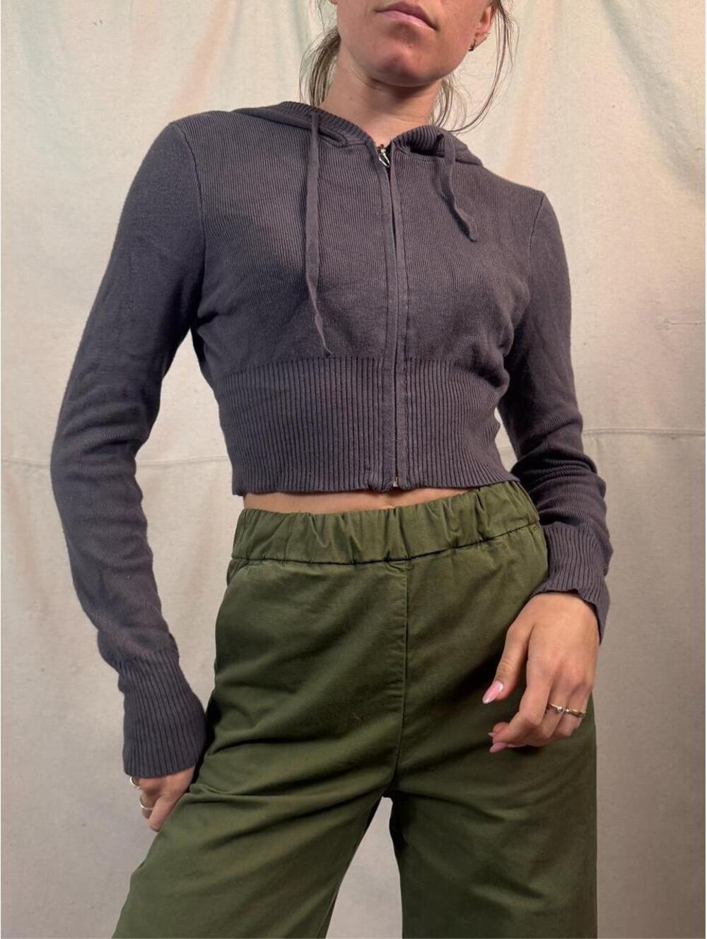 Kendall + Kylie Ribbed Zip Hoodie